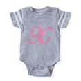 thumbnail image 1 of CafePress - X Pink Initial_Tr - Cute Infant Baby Football Bodysuit, 1 of 1