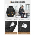 thumbnail image 2 of GEO-THERM Mens Lightweight Puffer Jacket with Hood Warm Quilted Winter Jacket Casual Thermal Insulated Coat for Ski Travel, 2 of 7