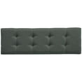 thumbnail image 4 of Button Tufted Fabric Accent Bench with Wooden Tapered Legs, Gray- Saltoro Sherpi, 4 of 5