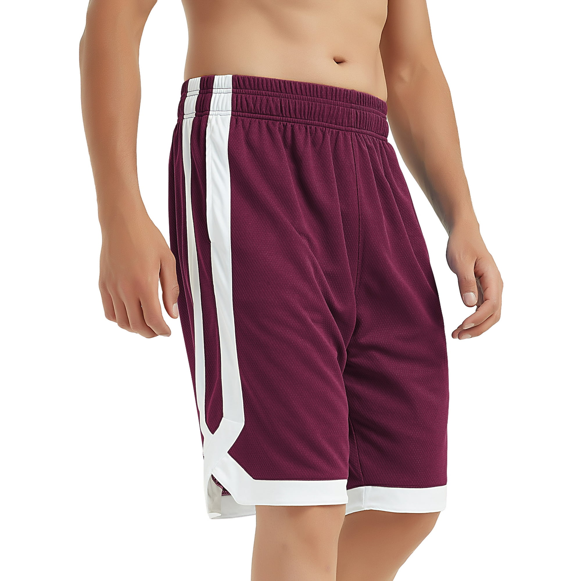 TopTie Men's 2-Pack Mesh Basketball Shorts - 2-Tone Active Shorts With Pockets For Workouts