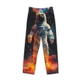 thumbnail image 6 of Uemuo Astronaut Cosmic Rainbow Pattern Men's Wide Leg Palazzo Lounge Pants with Pockets Light Weight Loose Comfy Casual Pajama Pants-Large, 6 of 9