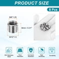 thumbnail image 2 of Thread Adapters Sleeve Reducing Nut, 8Pcs M10x1.5 Male to M8x1.25 Female Repairing Insert Nut Screw Reducer Conversion 303 Stainless Steel Fastener 8mm, 2 of 7