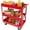 Red-Three Layers-400LB, variant on HPDMC 3-Tier Service Cart - 400 lbs Capacity Rolling Utility Cart with Wheels, Stainless Steel Metal Cart for Garage, Warehouse & Workshop (Red)