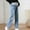 Light Blue, variant on Jacenvly New Maternity Pants Long Pants Fashion Solid Elastic Waisted Straight Leg Jeans for Women High Waist Elastic Waisted Pocket Gray L