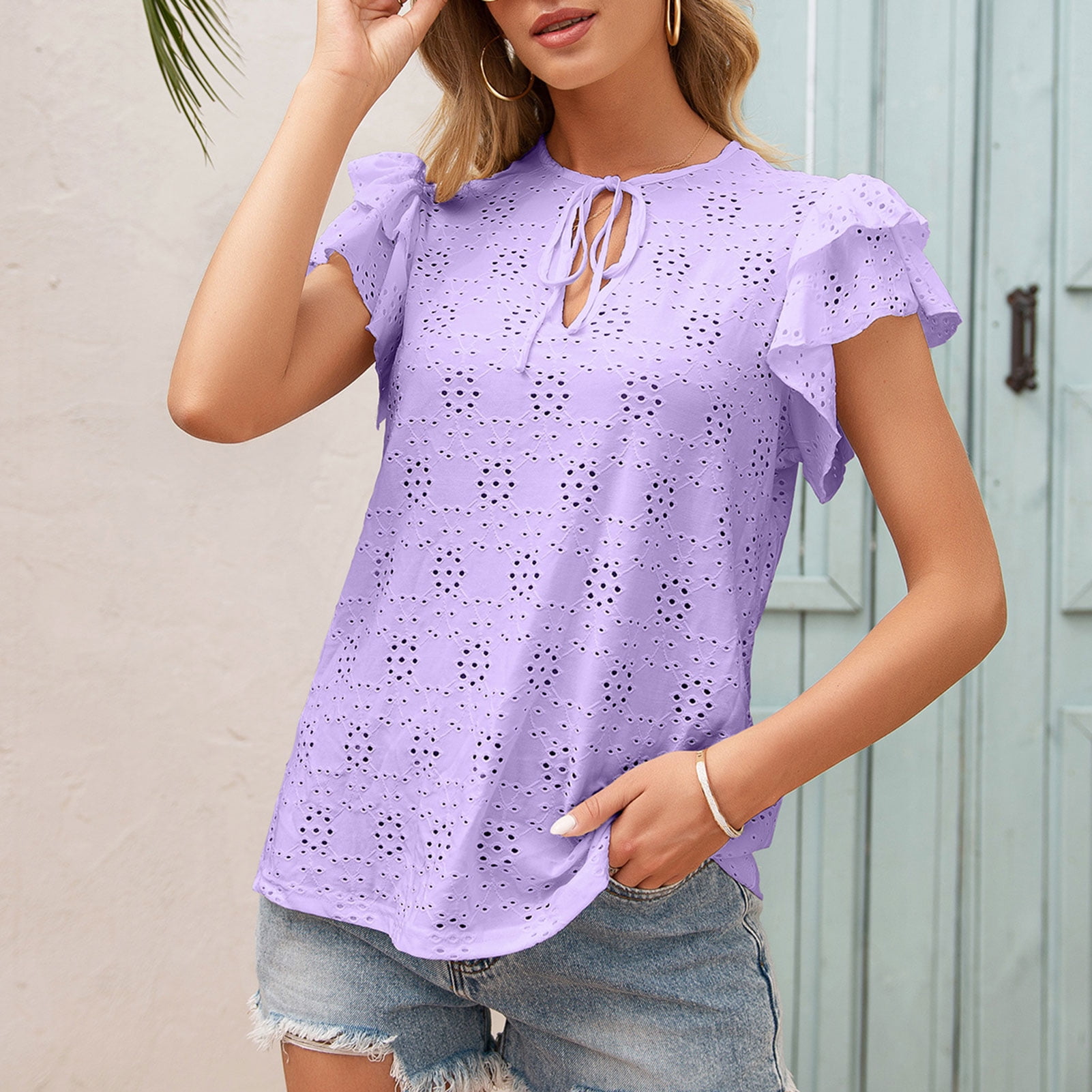 Top De Punto Sin Mangas Con Cuello En V En Azul Marino Marled