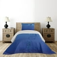 thumbnail image 3 of Ambesonne Jellyfish Quilted Coverlet 2 Pcs, Blue Ocean Animal, Twin Size, Blue, 3 of 4