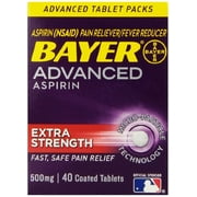 3 Pack Bayer Advanced Extra Strength Aspirin, 500 mg, 40 Count Each