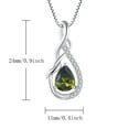 thumbnail image 6 of Starchenie Infinity Teardrop Pendant Necklace for Women 925 Sterling Silver Birthstone August Peridot Jewelry, 6 of 7
