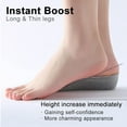 thumbnail image 4 of Height Increase Insoles - Foot Arch Contour Shoes Lifts for Plantar Fasciitis, Flat Feet, Over-Pronation, Achilles Tendonitis, Foot Pain Relief/1.5 inch, 4 of 7