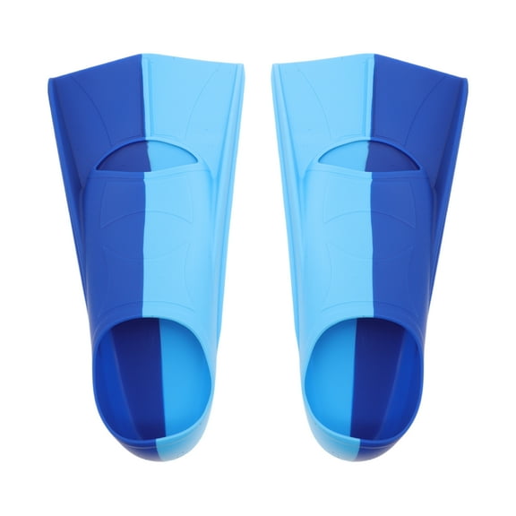 Unique Bargains 1 Pair Unisex Snorkeling Fins Foot Flippers for Swimming Extra Large Dark Blue,Light Blue