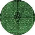 thumbnail image 1 of Ahgly Company Indoor Round Persian Emerald Green Traditional Area Rugs, 4' Round, 1 of 4