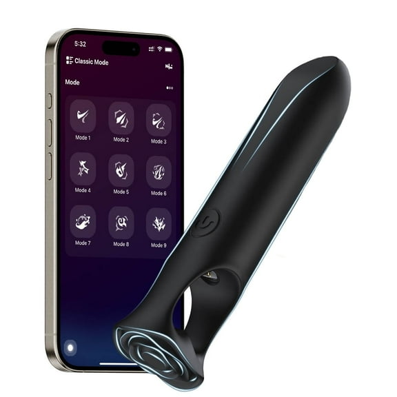 Xbonp Vibrating Bullet Touch Massager, 10 Vibration Mini Vibrator for Women