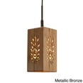 thumbnail image 2 of Woodbridge Lighting Light House Radiance Small Bamboo Pendant in Nickel/Natural, 2 of 3