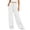 White, variant on Fleece Wide Leg Pants for Women High Rise Drawstring Elastic Waist Pants Dressy Casual Loose Trousers with Side Pockets Mint Green M