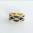 thumbnail image 3 of 3CT Half Eternity Band Women's Ring Lab Created Round Black Diamond 14K Yellow Gold Plated, 3 of 4