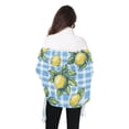 thumbnail image 4 of FORMRS Womens Scarf Winter Soft Long Big Warm Shawls Wrap Tassel Scarves, Cartoon Plaid Lemon, 4 of 9