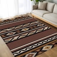 thumbnail image 4 of 6x9 Area Rugs, Brown Boho Non-Skid Rubber Backing Large Rectangle Rugs - Living Room Bedroom Home Office, Vintage Ethnic Tribe Retro Abstract Art Indoor Floor Mat Carpets Washable Rug, 4 of 9