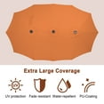thumbnail image 3 of Mondawe 15ft Double-Sided Solar Patio Umbrella with Base (Included) Large Outdoor Umbrella with Solar Lights, 3 of 10