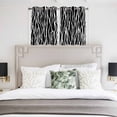 thumbnail image 3 of Black Striped Kitchen Curtains Window Panels, Retro Wave Lines Texture Simple Insulated Window Treatment Curtain, Grommet Curtains for Bedroom/Living Room/Bathroom, 2 Piece 42"Wx45"L, 3 of 8