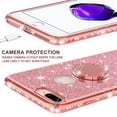 thumbnail image 5 of For Apple iPhone 8 Plus Case, Iphone 7 Plus Slim Soft TPU Glitter Bling Rhinestone Crystal Protective Cover w/ Finger Style Ring KickStand, 5 of 5