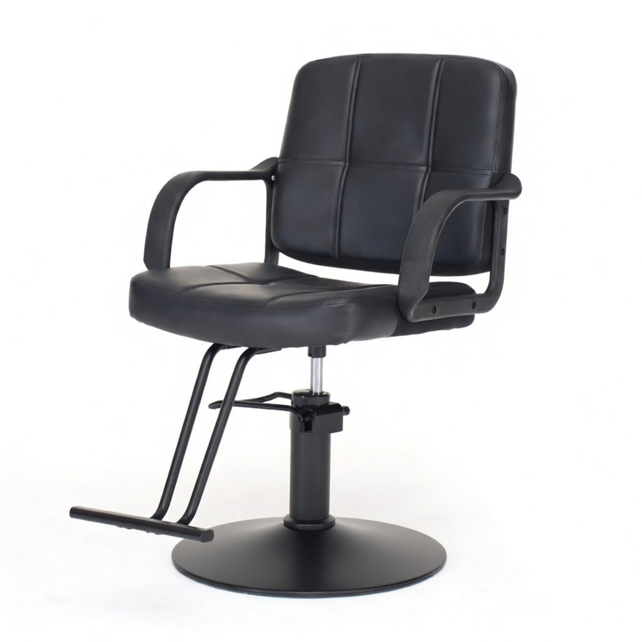 Noble House 360° Swivel Barber Chair, Hydraulic Height Adjustable, PU Upholstery, Black