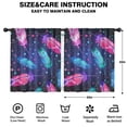 thumbnail image 2 of Blackout Kids Curtains,Neon Feather with Dots Pattern Childrens Insulated Curtains Set Of 2,Bedroom Essentials,Toddler Room Decor 52x63in(132x160cm), 2 of 5