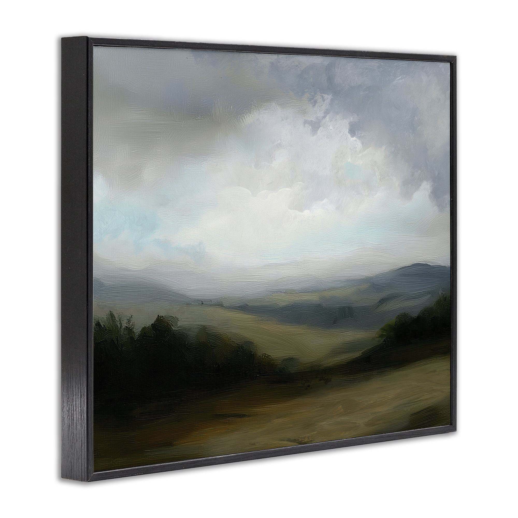 Stupell Industries Refreshed Quiet Rolling Hills Black Framed Giclee Art, design by Annabelle Hall