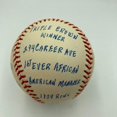 thumbnail image 2 of Frank Robinson Signed Heavily Inscribed Career STAT Baseball Reggie Jackson COA, 2 of 11
