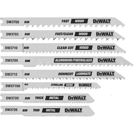 UPC: 0028874037908 | DeWalt Universal Shank Blade Sets  8-Pc  U-Shank – 5 SET (115-DW3790)