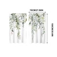 thumbnail image 3 of huayou 2 Pack Printed Kitchen Tier Curtains, 27.56x39.4 Inch Watercolor Eucalyptus Leaf Floral Short Window Curtains, for Indoor Kitchen Farmhouse Home Window Decor, 3 of 7