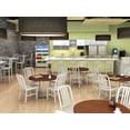 thumbnail image 2 of KFI Studios Mode 3' Round Bistro Table, Walnut, Silver Base, 2 of 2