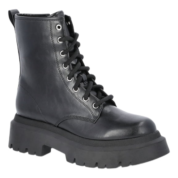 No Boundaries Women's Lug Sole Combat Boots, Wide Width Available