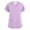 Purple, variant on Women's Classic Fit V-Neck Short Sleeve Scrub Top with Pockets Plus Size Nursing Uniform Shirt Red 5XL