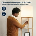thumbnail image 5 of ATAMIN Alvis Edge Tall Standing Modern Corner Floor Lamp with Shelves, Decorative Floor Lamp, Natural Wood, 72", 5 of 6