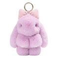 thumbnail image 2 of Bunny Keychain with Tin - 5.1" Handmade Bunny Plush Keychain with Gift Tin Box, Soft Rabbit Bag Charm Pendant, Cute Fluffy Key Ring Accessory for Backpack Purse Keys Gift Idea, 2 of 13