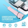 thumbnail image 6 of MySmile LP211 Portable Water Flosser Cordless for Teeth Braces, Electric Water Dental Flossers,  Power Oral Irrigator,  IPX7 Waterproof, 5 Modes, 8 Jet Tips,  260ml Tank, 1 Travel Bag, Pink, 6 of 10