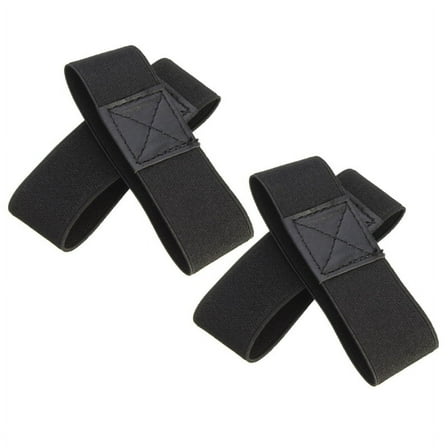 2X Black Elastic Shoe Strap Band for Banquet Loose High Heeled Shoes Dancing