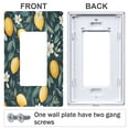 thumbnail image 3 of Yayeee Rocker Switch Wall Plate 1-Gang 4.6"x2.9" Home Decorative Outlet Cover, Blue Floral Lemons, 3 of 6