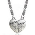 thumbnail image 1 of Collar con colgante de corazón de plata con forma de madre e hija, regalo para el día de la madre, para mujer --- Código de producto 45573, 1 of 5