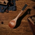 thumbnail image 4 of YFTDEF Wooden Spoon, Small Soup Spoon, Long Handle, Natural Wood, Exquisite Finish, Deep Bowl, Kitchen Utensil, Ideal for Serving and Stirring Soups and Sauces, 4 of 4