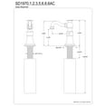 thumbnail image 2 of Kingston Brass SD1976AC American Classic Soap Dispenser, Antique Copper, 2 of 4