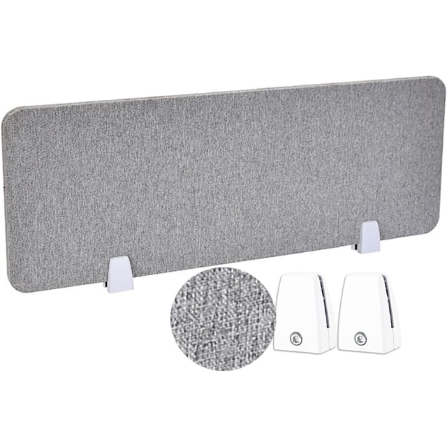 Acoustic Desk Divider Desk Partition Desk Privacy Panel Easy to Install, Reusable Raw Noise and Distraction Reducing Freestanding Acoustic(Gray,30X120CM)