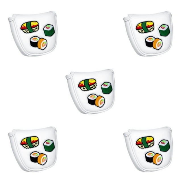 ZheElen Golf Maillet Putter Tête Couvre-Chef de Club de Golf Carré pour les Femmes Hommes sushi Putter Couverture 5Set