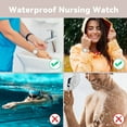 thumbnail image 5 of Bomieux Watch for Women Nurse Watch for Doctors Luminous Easy Read Dial,12/24 Hours with Second Hand,Silicone Band,Waterproof Watch Mother's Day gift for Women, 5 of 8