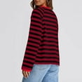 thumbnail image 5 of Besolor Women's Striped Shirts Casual Loose Long Sleeve Round Neck Pullover Tops Fall Trendy Blouses, 5 of 5