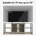 thumbnail image 4 of CazToi Farmhouse TV Stand for 75 Inch TVs 500lb Capacity Media Console with Storage & Double Mesh Doors, 4 of 11