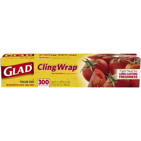 Glad ClingWrap Plastic Food Wrap - 300 Square Foot Roll