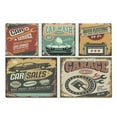 thumbnail image 1 of Vintage Cutting Board, Nostalgic Art Auto Service Garage Funk Style Highway Logo Repair Road Grunge Design, Decorative Tempered Glass Cutting and Serving Board, Large Size, Multicolor, by Ambesonne, 1 of 1