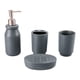 thumbnail image 4 of 4 Pieces Bathroom Accessories Set Vanity Countertop Accessory Set, Includes Lotion Dispenser, Soap Dish, Toothbrush Holder and Toothbrush Cup gris BLESIY Cosas de baño, 4 of 8