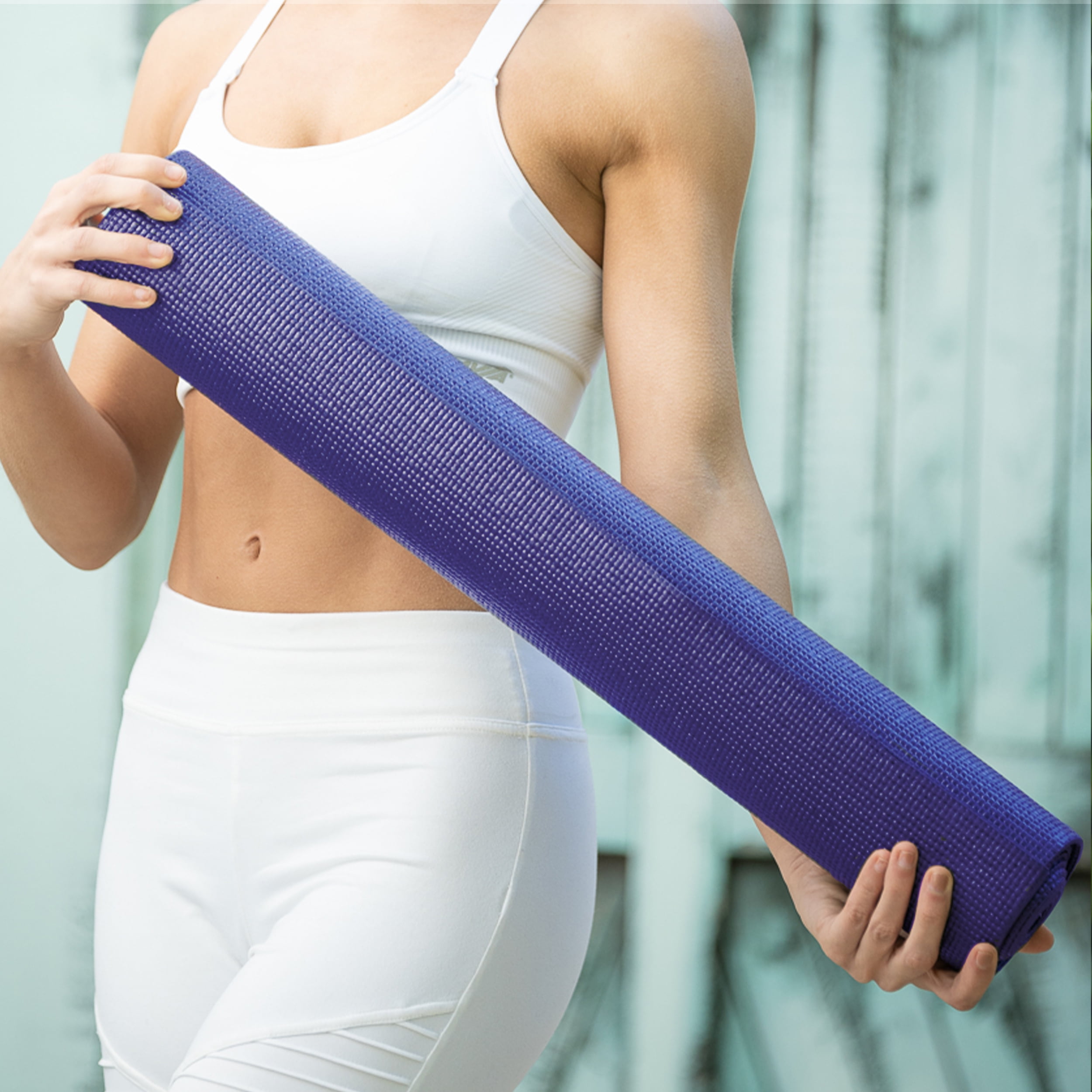 Upward Fit 10 Pack Bulk Yoga Mats with Carrying Straps, 68 x 24 Inches, 4mm Thick, Assorted